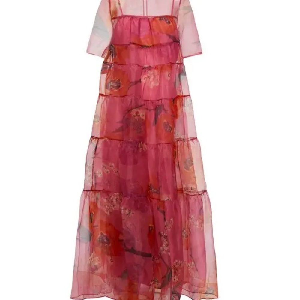 STAUD Pink Floral Maxi Dress